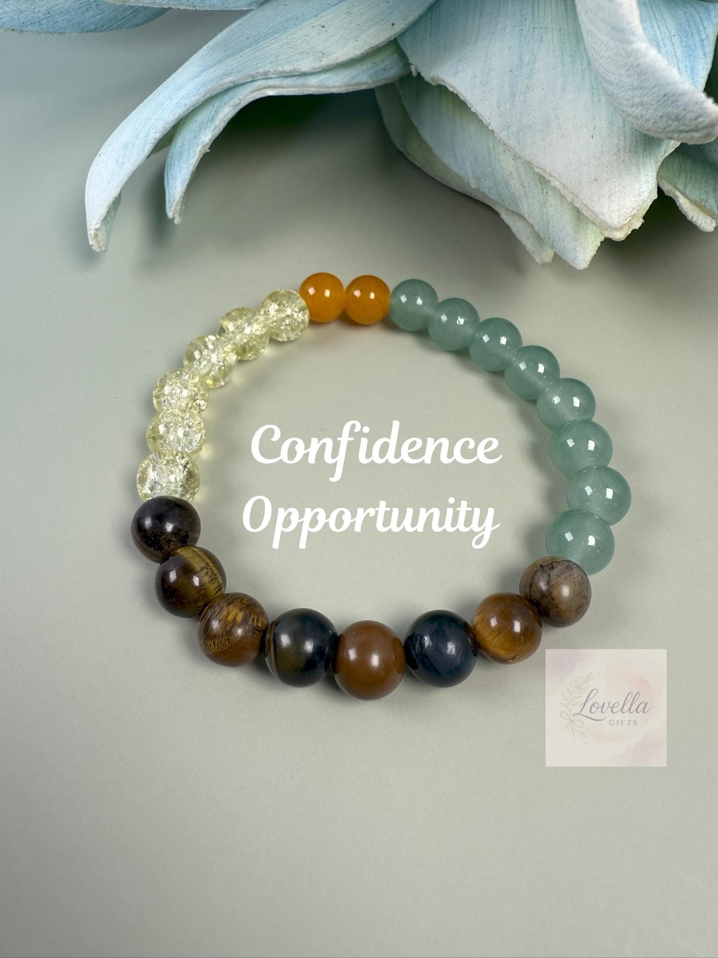Aventurine, Citrine & Tiger's Eye Quartz Bracelet: Mother-Daughter Gift, Birthstone Jewelry for Couples
