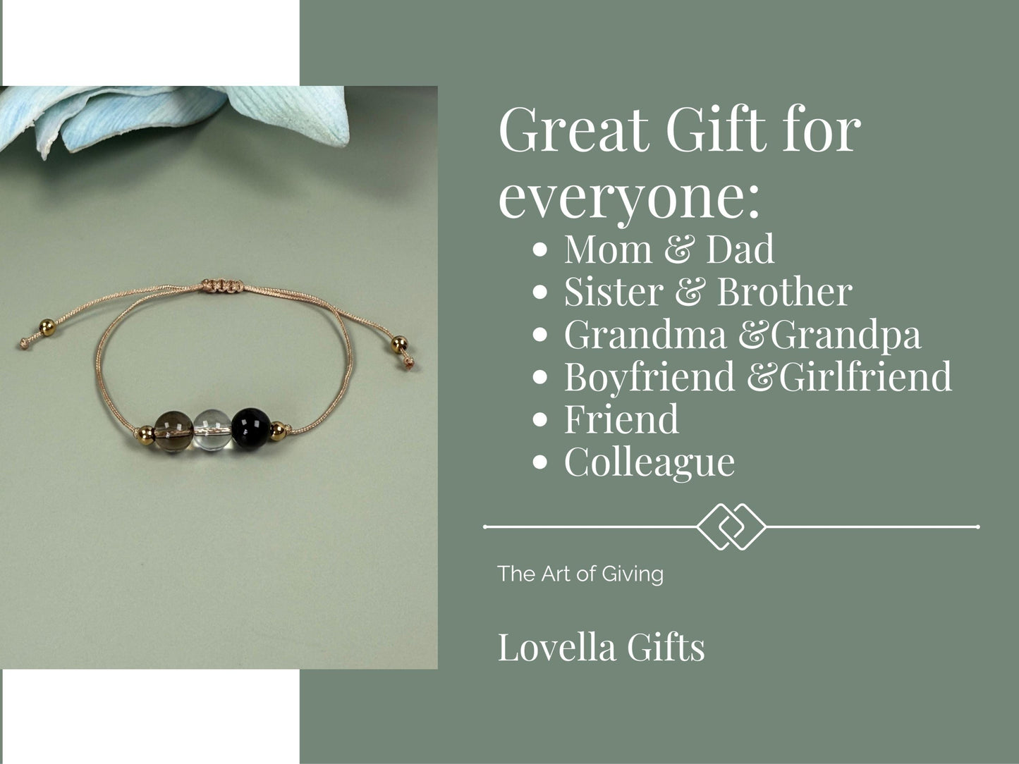 Beaded bracelet, smoky quartz, clear quartz, Healing crystals, Protection bracelet, beaded bracelets, bracelet for women, crystal bracelet, chakra bracelet, gemstone bracelet, Evil Eye bracelet, Big sister gift, thank you gift