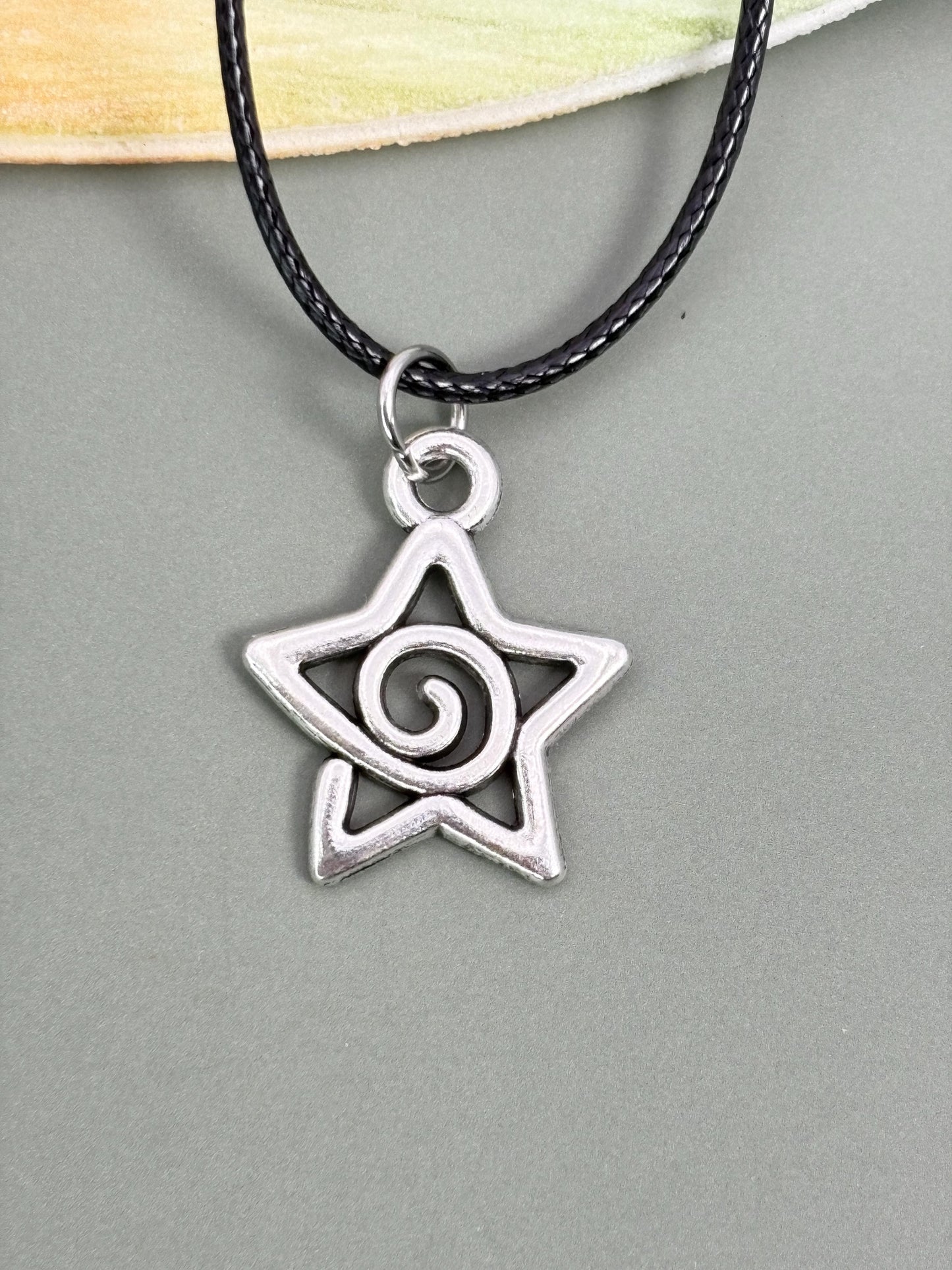 Star pendant necklace, Y2K necklace, minimalist necklace, Protection necklace, Spiral necklace, 16th birthday gift, 18th birthday gift, 21st birthday gift, 25th birthday gift, friendship necklace, best friend necklace