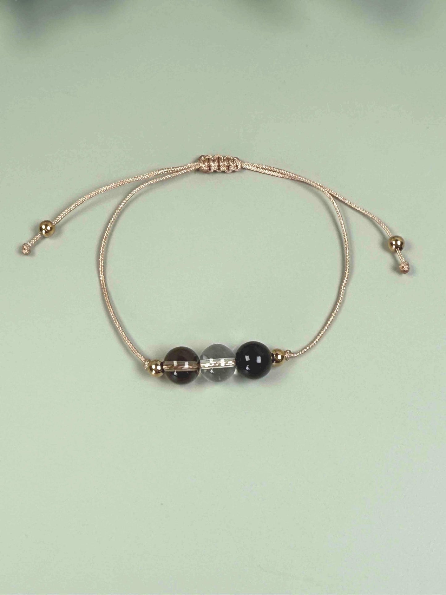 Beaded bracelet, smoky quartz, clear quartz, Healing crystals, Protection bracelet, beaded bracelets, bracelet for women, crystal bracelet, chakra bracelet,gemstone bracelet, Evil Eye bracelet, Big sister gift, thank you gift