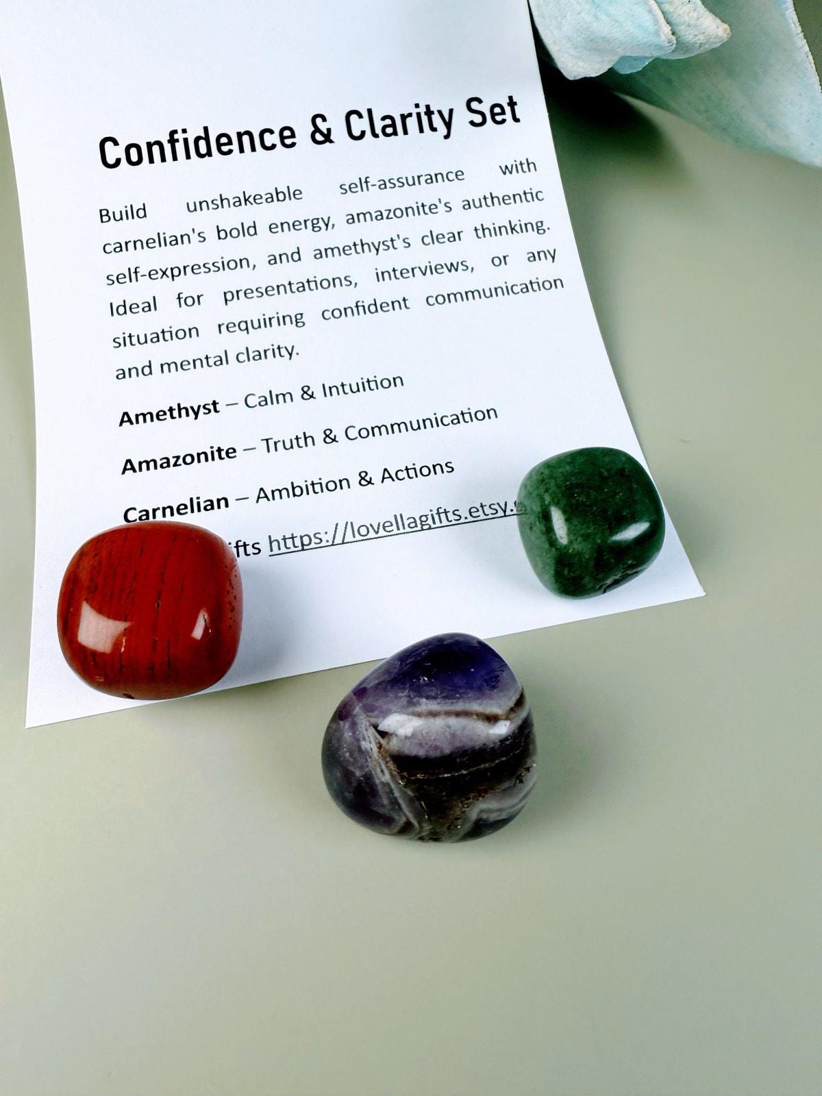 Grief & Abundance Crystal Set: Prosperity Tumble Stones for Emotional Support