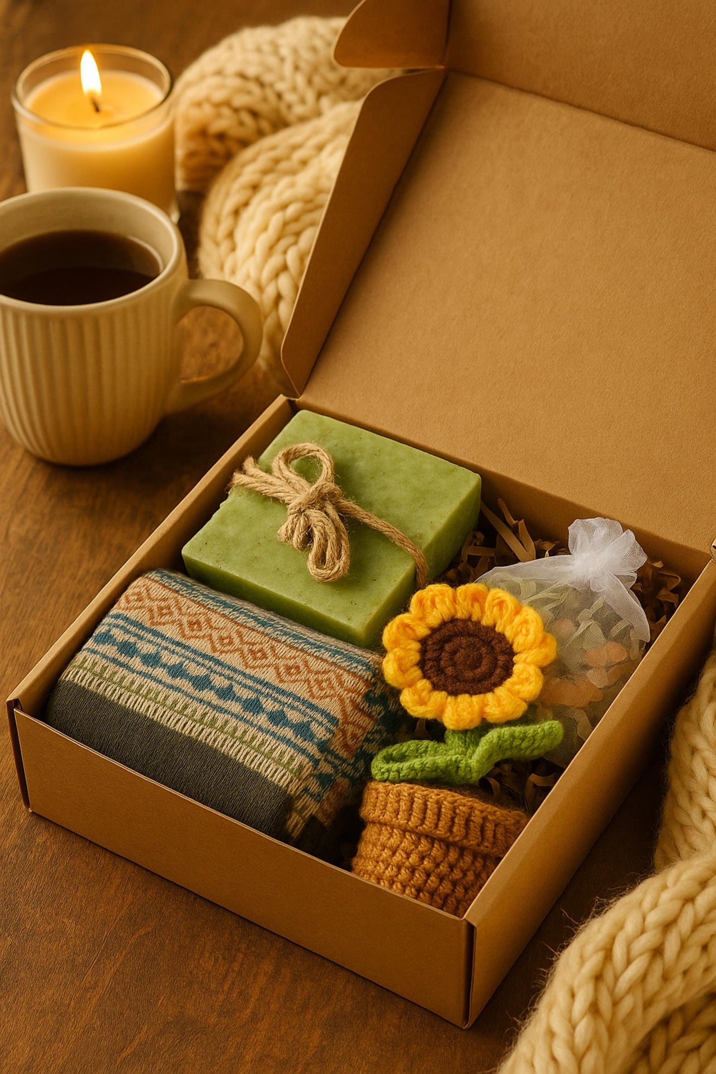 Fall Gift Box, Thanksgiving Gift, Autumn Cozy Box, Fall Care Package, Hostess Gift Box, Seasonal Cozy Gift, Autumn Self Care, Fall Wellness Gift, Cozy Socks Gift, Handmade Soap Box, Small Fall Gift, Thinking of You Fall, Autumn Thank you Gift