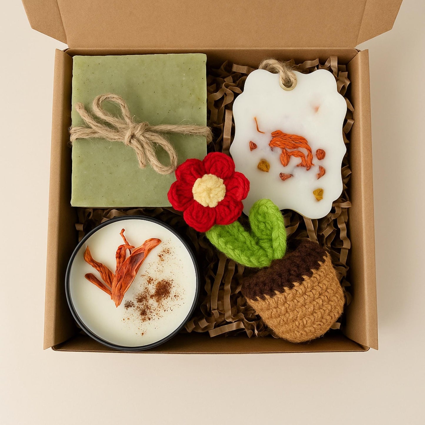 eco friendly self care, natural spa gift box, handmade soap set, candle gift box, botanical sachet gift, zero waste spa gift, eco pampering gift, green gift set, natural bath box, eco friendly gift her, relaxing self care set, eco holiday gift, sustainable spa kit