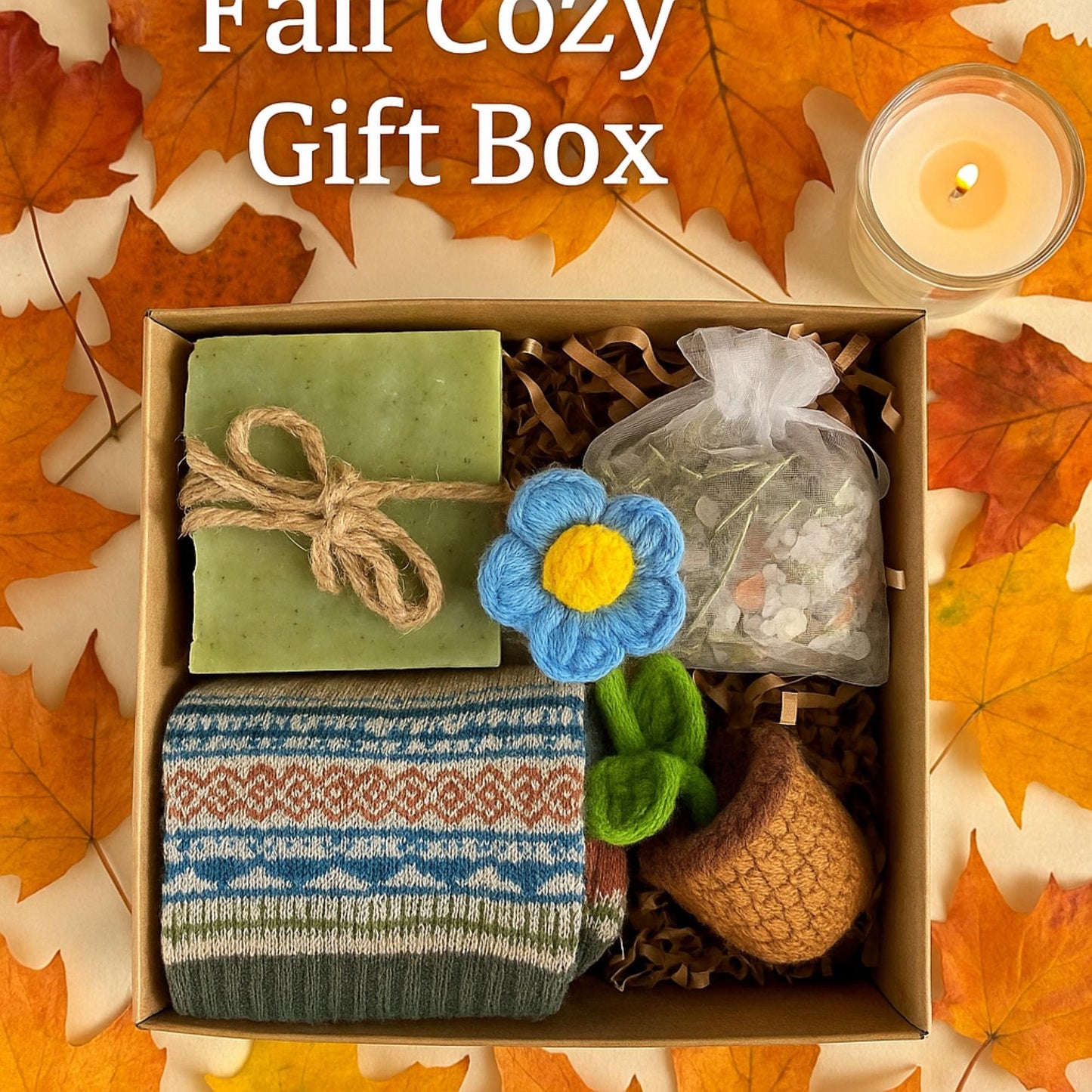 Thinking of You, Cheer Up Gift Box, Get Well Soon Gift, Encouragement Gift, Sympathy Gift, Cozy Gift Box, Hug in a Box, Self Care Gift, Comfort Gift, Healing Gift Set, Crochet Flower Pot, Care Package, Lovella Gifts