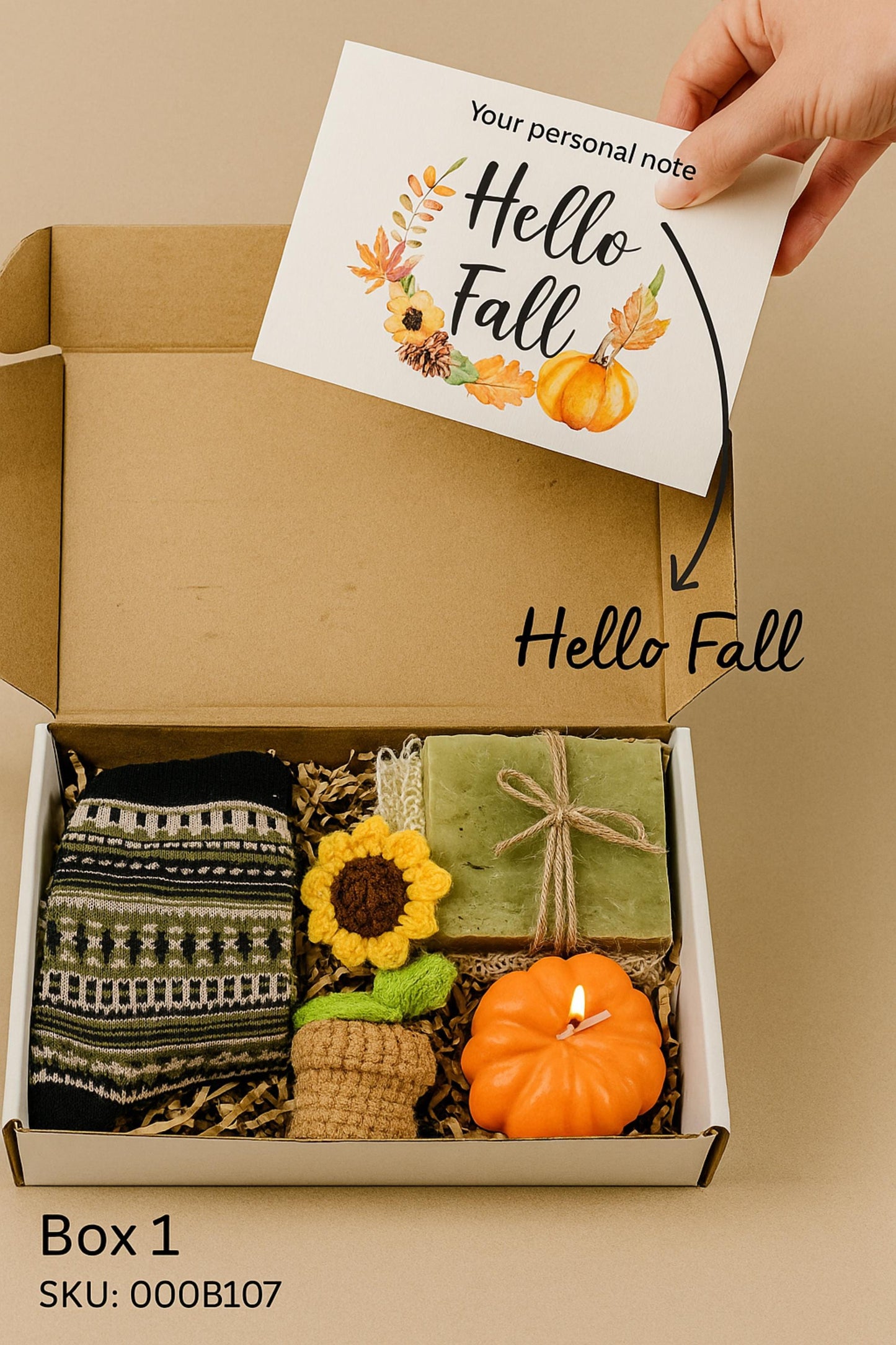 Thanksgiving Gift, Fall Hygge Set: Handmade Soap, Candle & Bath Salts