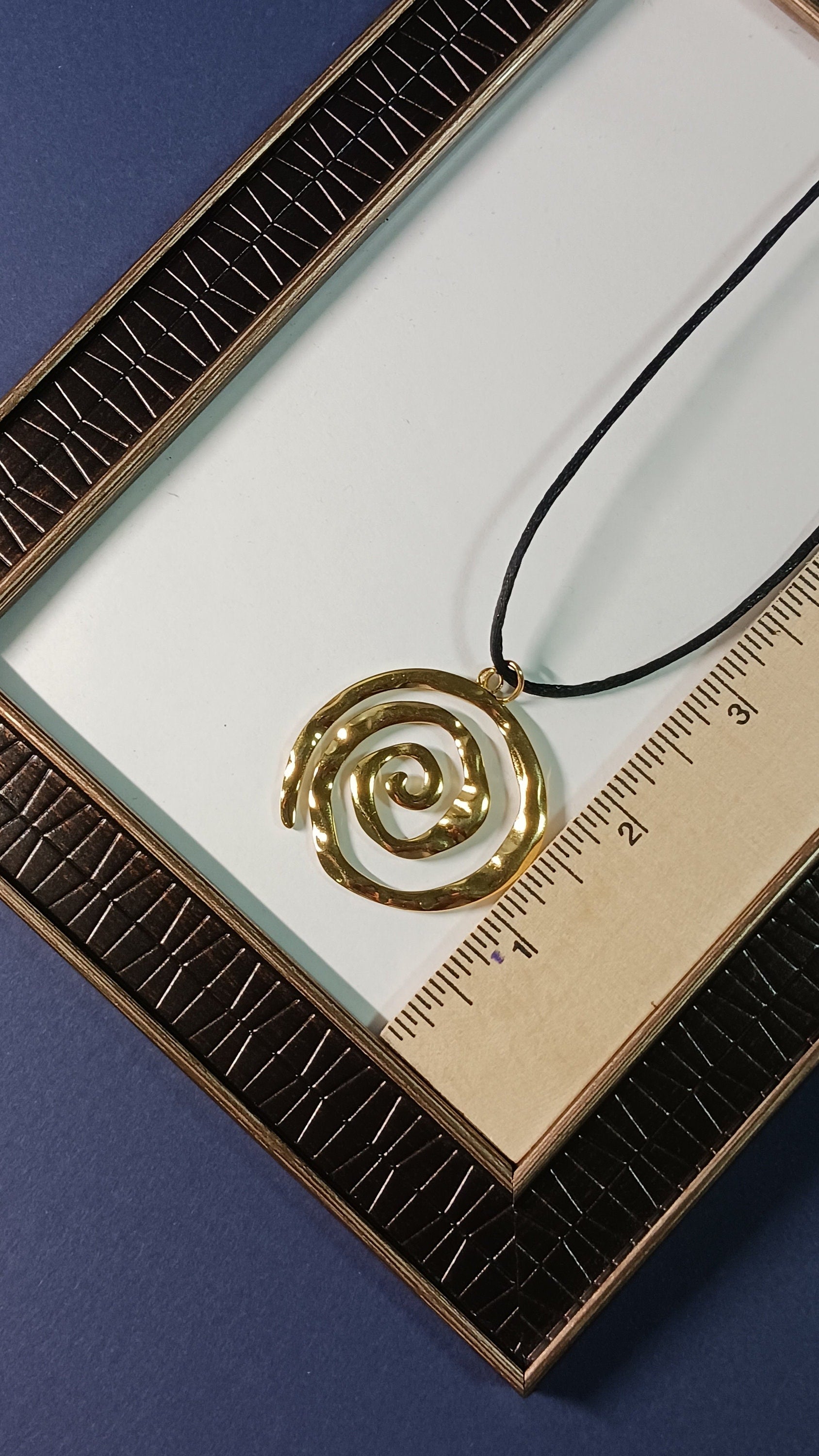Swirl Y2K necklace, Spiral necklace, Protection necklace, Gift for daughter, Black cord choker, Round necklace, Girlfriend necklace, Adjustable Necklace,   Adjustable length, Sister Gift