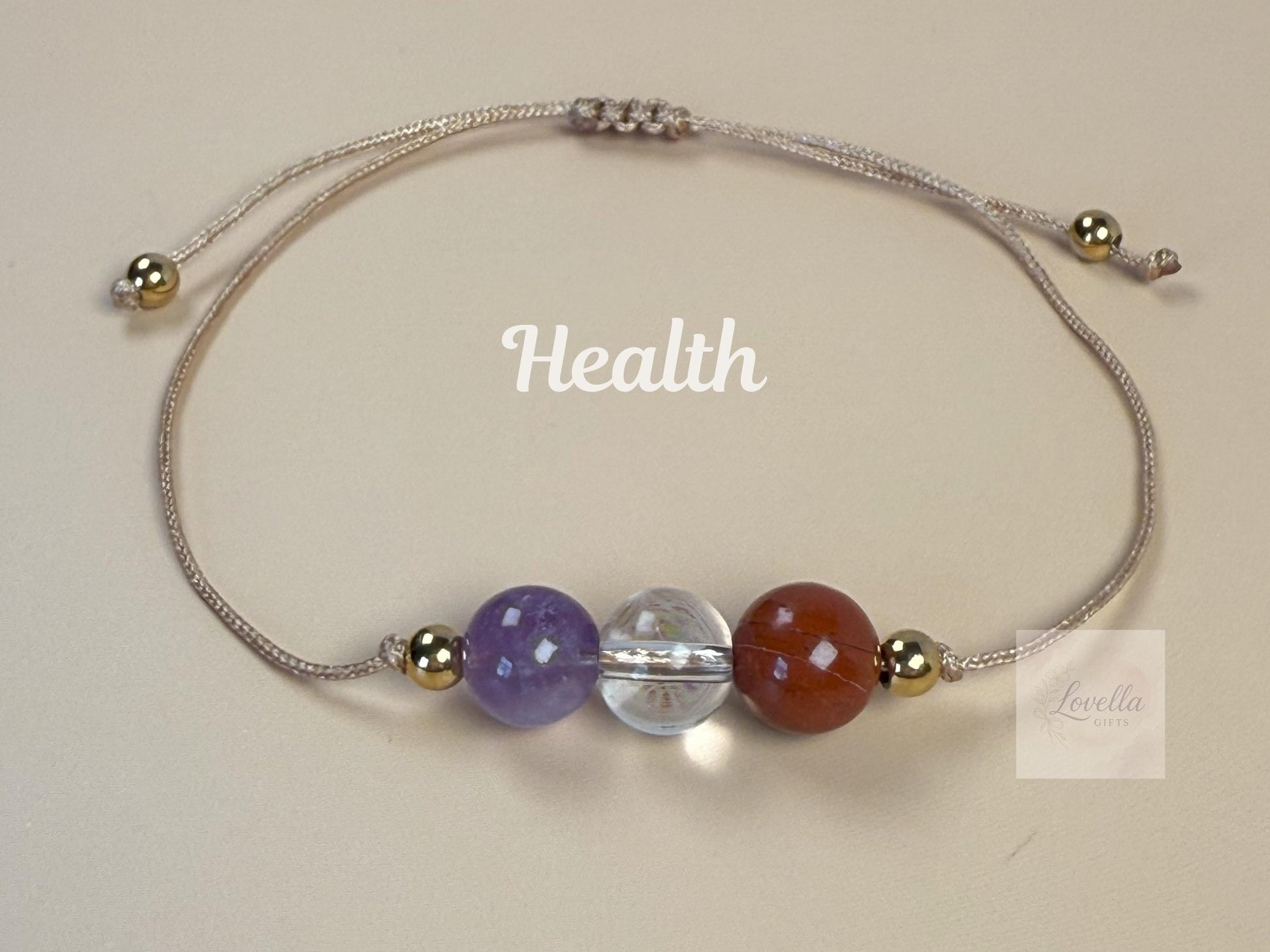 Get well soon gift, Amethyst Jasper thin adjustable bracelet, Get well soon beaded bracelet, Chronic Illness friendship Quartz bracelet