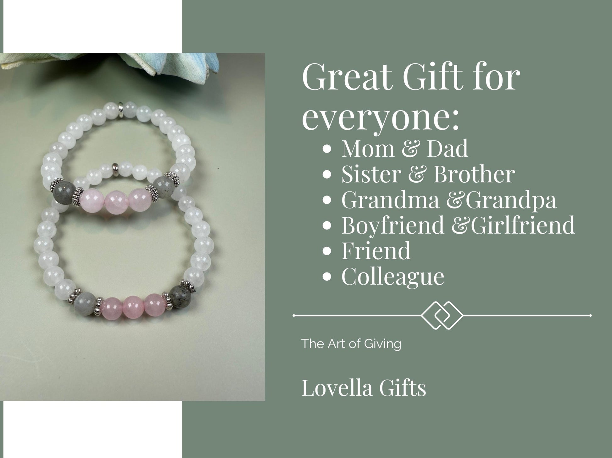 Matching bracelets Gift Mother Daughter Bracelet Set Family Reunion Labradorite jewelry Birthday Gift for Daughter Mothers Day Gift for Wife
