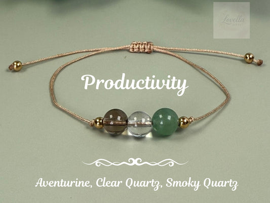 Beaded bracelet, Green Aventurine, Clear Quartz, Smoky Quartz, Thin bracelet, Protection bracelet, Success bracelet, Everyday bracelet, Friendship bracelet, Healing crystals, Evil eye jewelry, Graduation gift