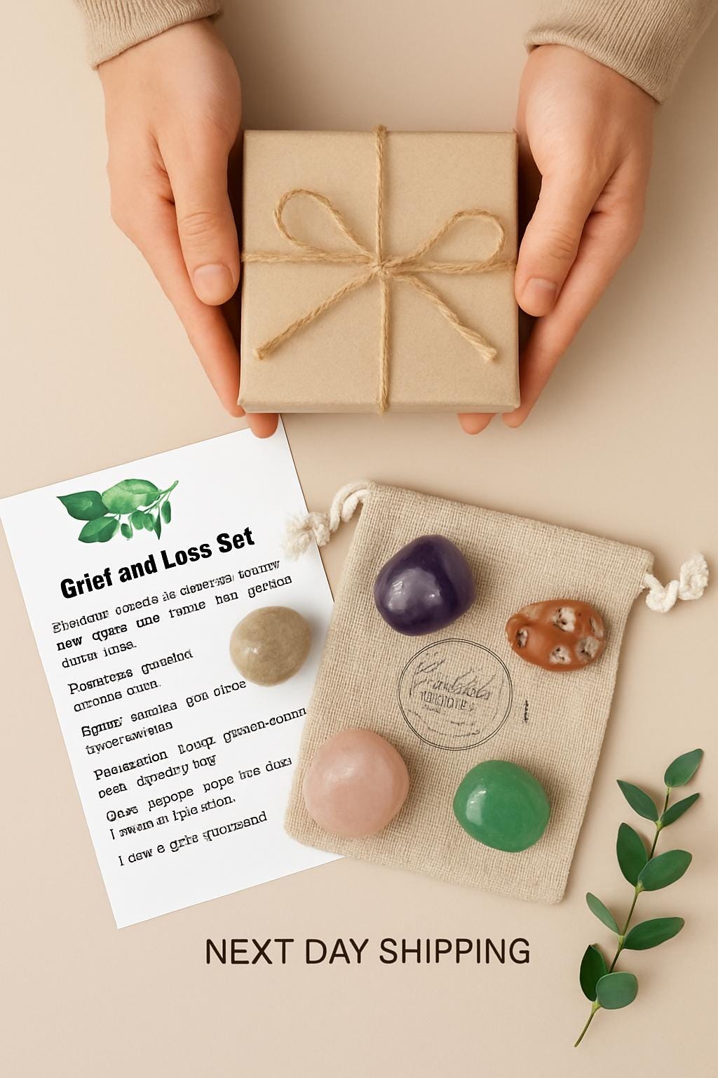 Grief and Loss Set Healing Crystals for Grief and Loss Memorial Bereavement Gift Set Celebration of Life Calming Crystal Stress Relief