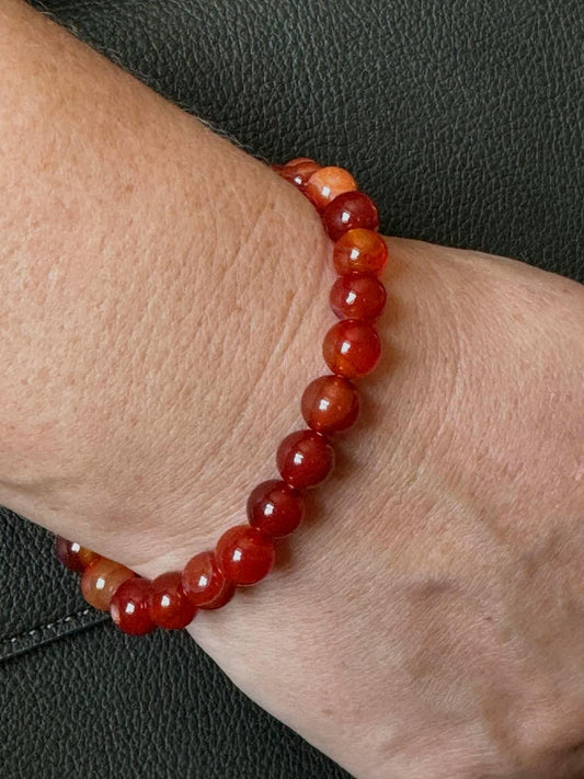 Carnelian bracelet for women Healing crystal bracelet red Boho jewelry Stone bracelet gift for her birthday unique gift for her under 20