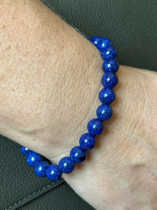 Lapis lazuli Protection Bracelet Lapis Crystal Beaded Friendship Bracelet Chakra Bracelet Healing Crystals Blue Bracelet Retirement gift