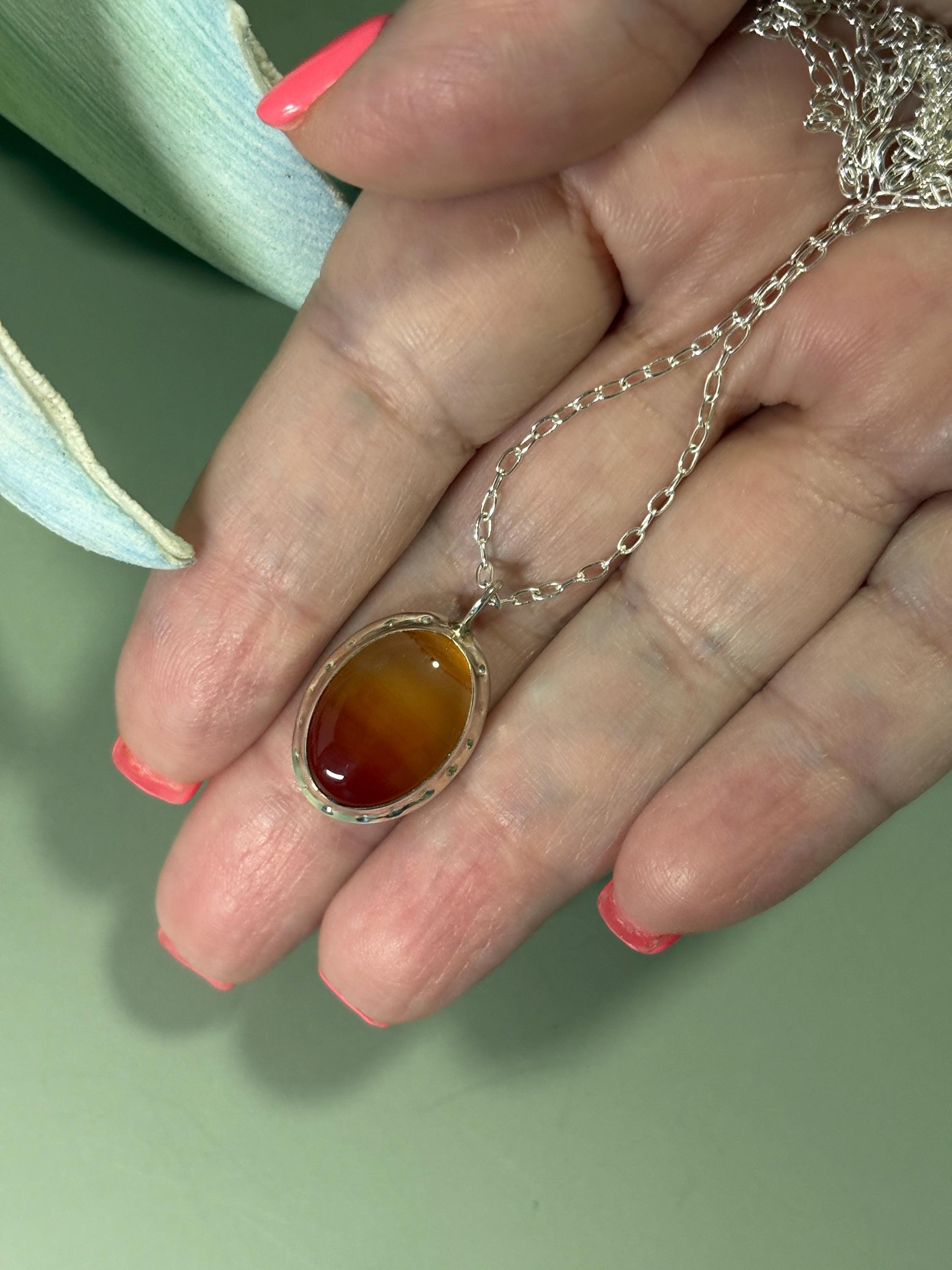 Carnelian pendant, Y2K jewelry, mother daughter gift, Waterproof jewelry, mother of the groom, 40th birthday gift, 50th birthday gift, Carnelian jewelry, evil eye jewelry, 40th birthday, birthstone jewelry, simple pendant, Big sister gift