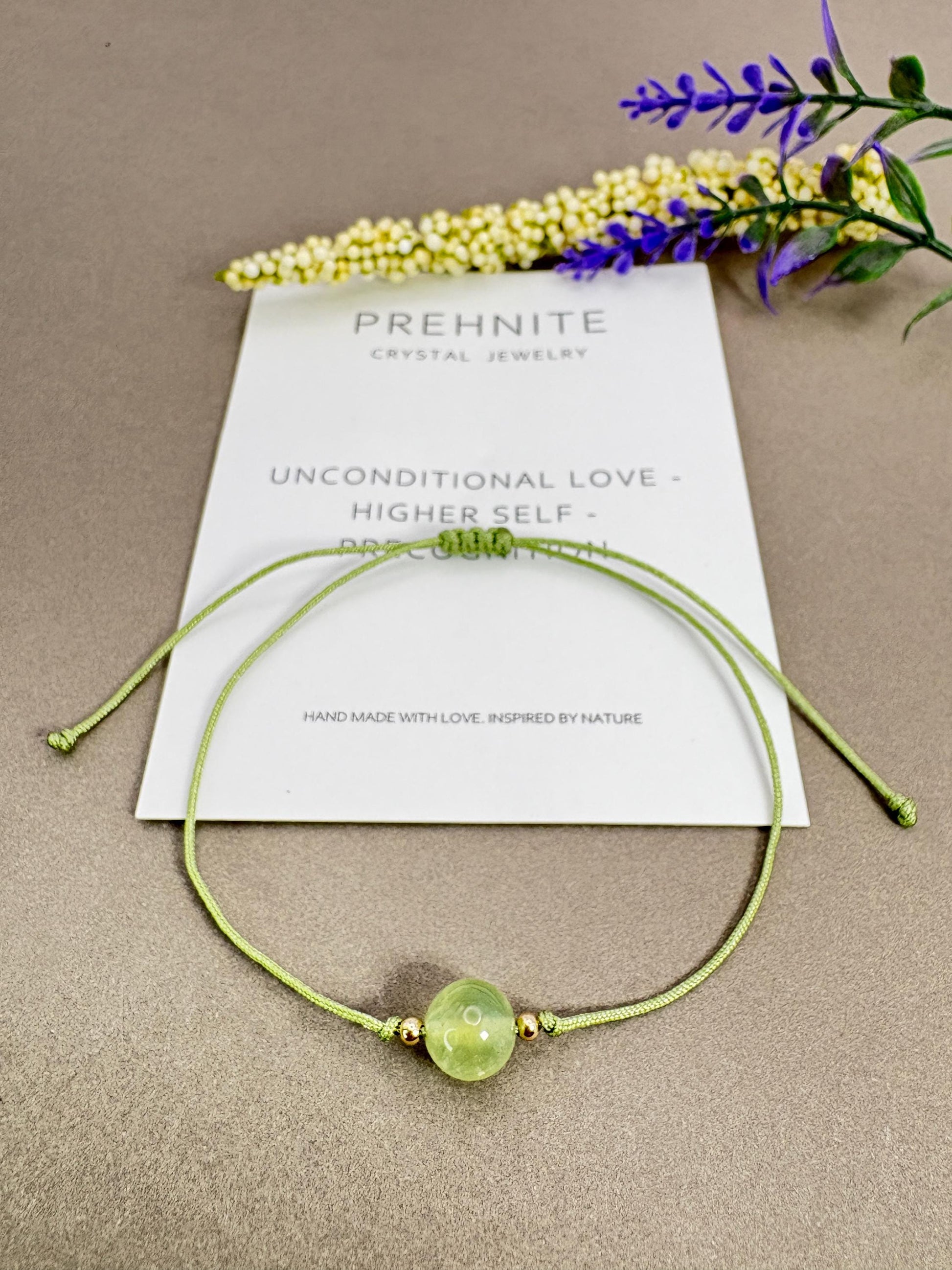 Prehnite Beaded bracelet,Healing crystal, crystal bracelet, dainty bracelet, Protection Bracelet, sister gift, best friend gift, Birthstone bracelet, Adjustable bracelet, daughter gift, bead bracelet, Friendship bracelet