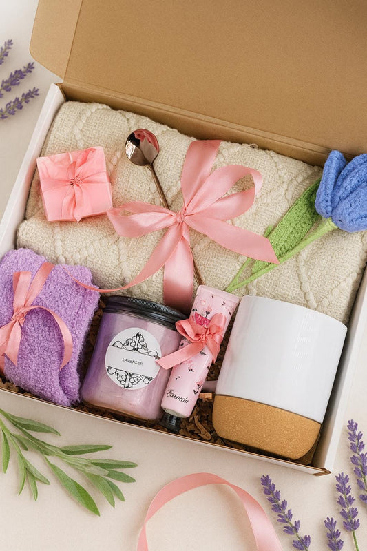 Care Package for Her Personalized Birthday Gift Birth Flower Bday Gift for Her Gift for Best Friend Hygge Gift Box Self Care Gift Box