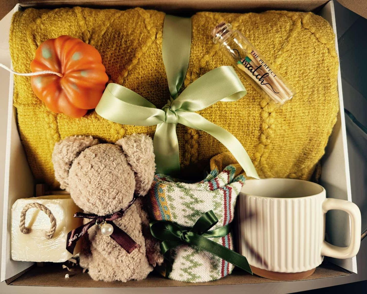 Thanksgiving Gift, Fall Care Package for Her, Fall Vibes, Gift Basket for Friend, Gift Box for Women, Thinking of You Gift Box Get Well Soon