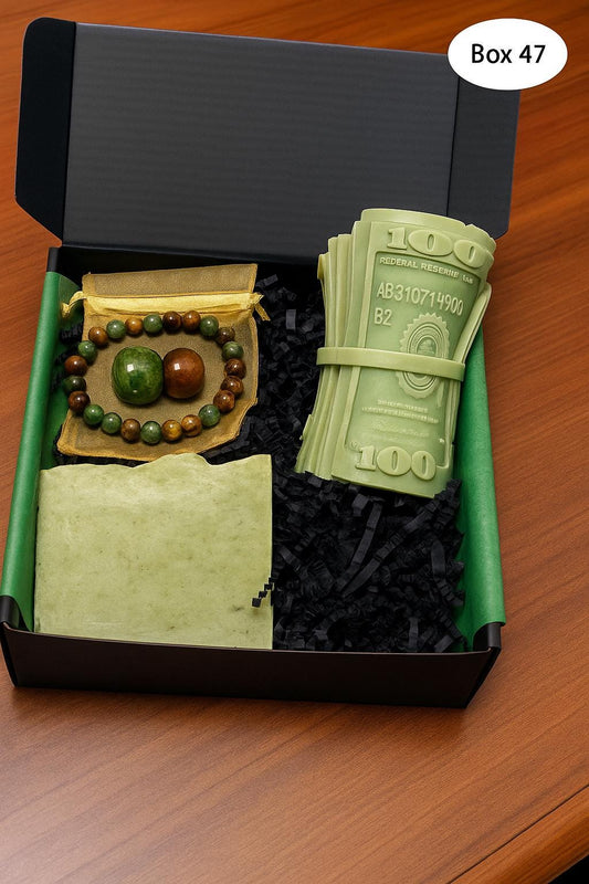 Prosperity Gift Set Manifest Money Attract Money Wealth Bracelet for Men & Woman Wealth Maker Bracelet Prosperity Crystals Gift for Her Him