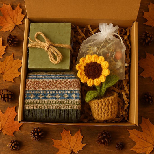 Fall Gift Box, Thanksgiving Gift, Autumn Cozy Box, Fall Care Package, Hostess Gift Box, Seasonal Cozy Gift, Autumn Self Care, Fall Wellness Gift, Cozy Socks Gift, Handmade Soap Box, Small Fall Gift, Thinking of You Fall, Autumn Thank you Gift