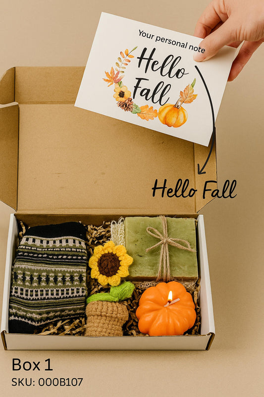 Thanksgiving Gift, Fall Hygge Set: Handmade Soap, Candle & Bath Salts