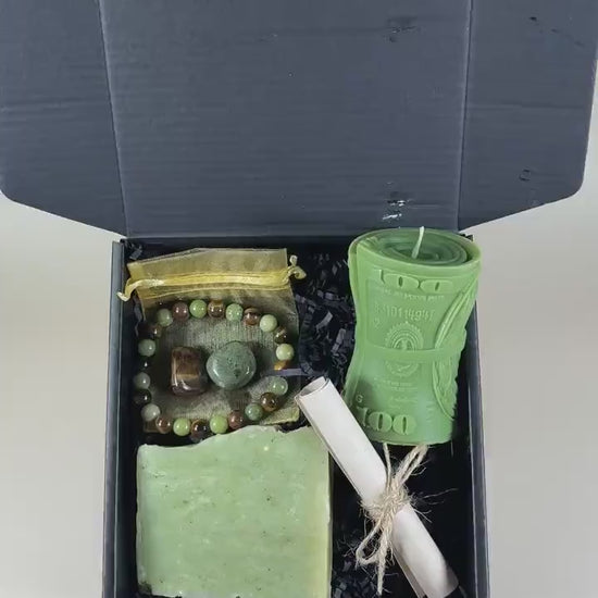 Prosperity Gift Set Manifest Money Attract Money Wealth Bracelet for Men & Woman Wealth Maker Bracelet Prosperity Crystals Gift for Her Him