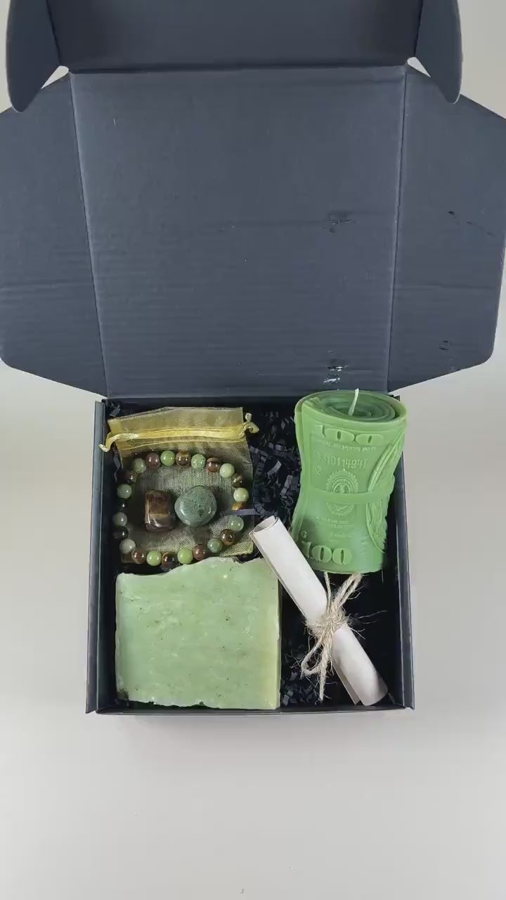Prosperity Gift Set Manifest Money Attract Money Wealth Bracelet for Men & Woman Wealth Maker Bracelet Prosperity Crystals Gift for Her Him