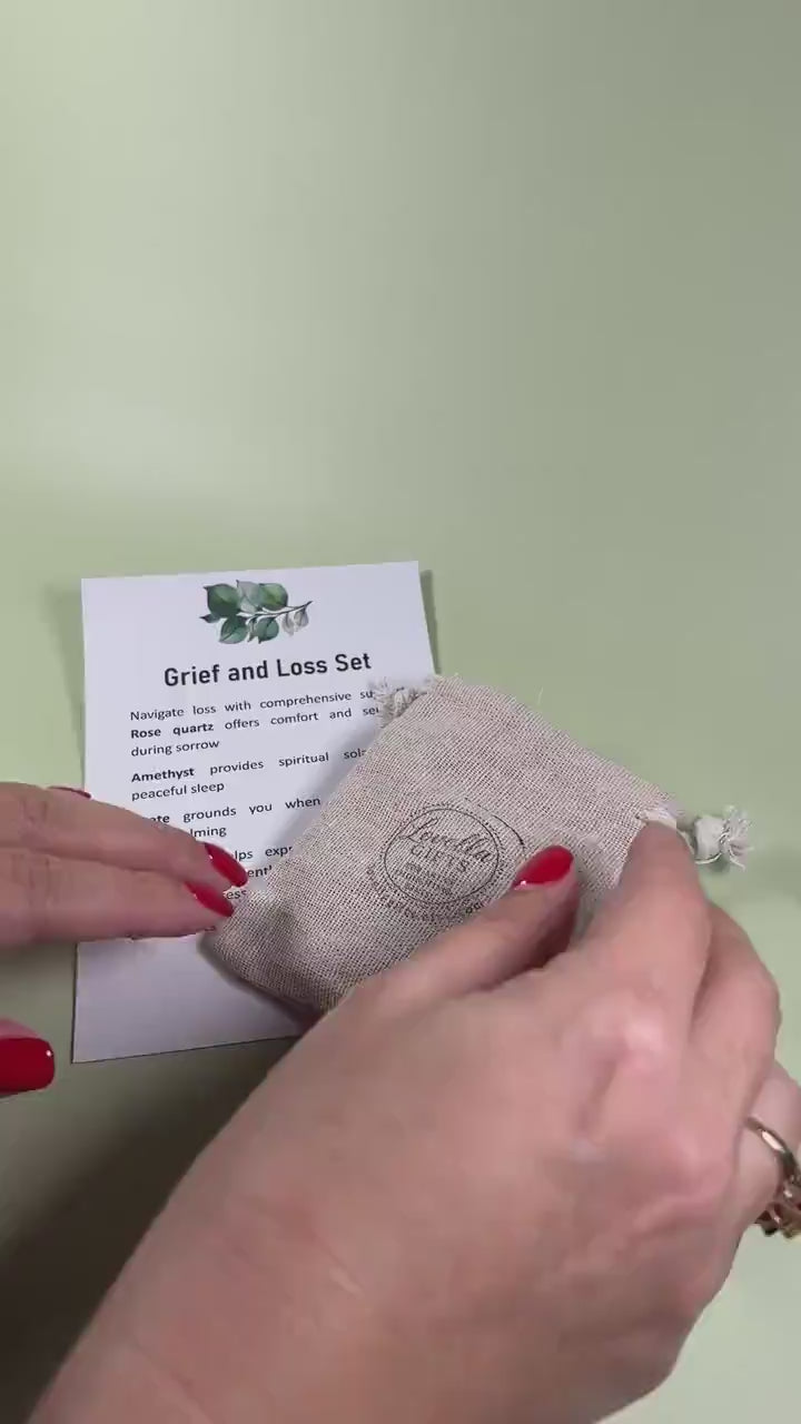 Grief & Loss Crystal Set: Comfort, Memorial Gift