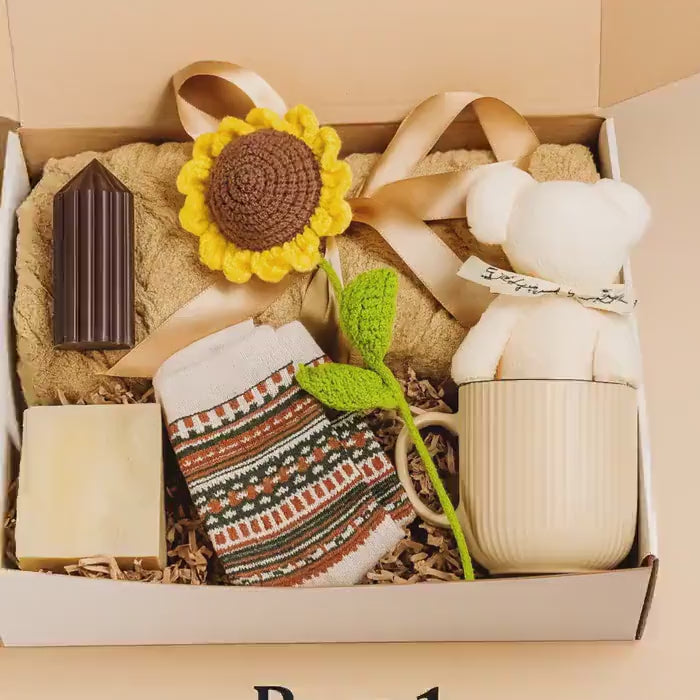 Sunflower Spa Gift Set – Handmade Soap, Eco Friendly Self Care Box, Just Because